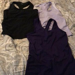 Set of 3 racer back workout shirts